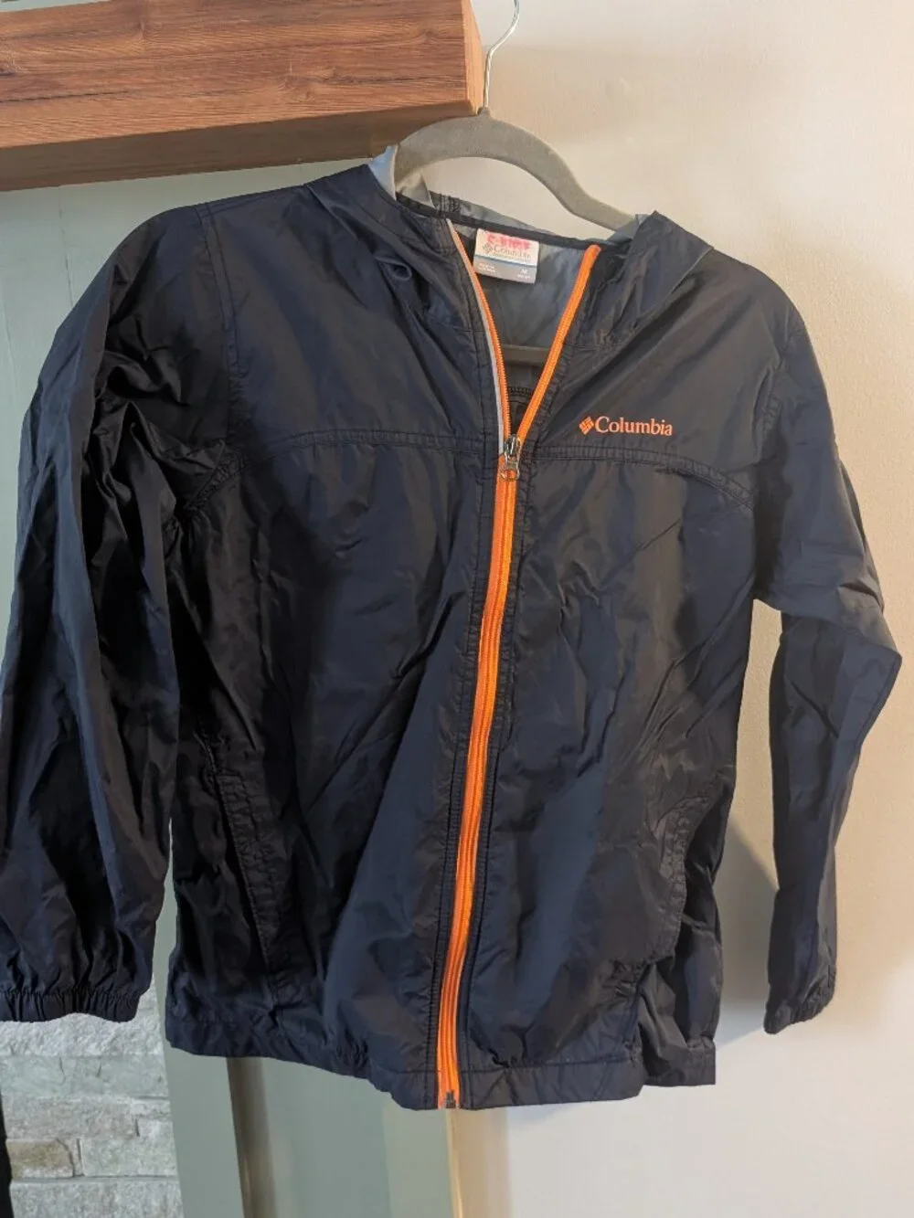 Navy Blue Columbia Rain Jacket - EUC - Size YMD (10/12)